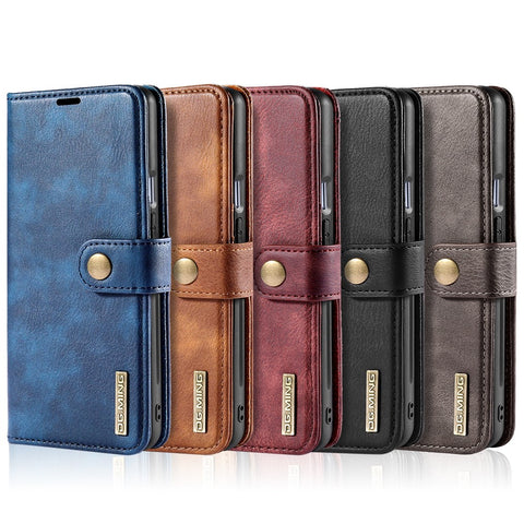 DG.MING For OnePlus 9 (EU / US Version) Protective Phone Case Detachable 2 in 1 Leather Shockproof Shell Flip Cover with Wallet
