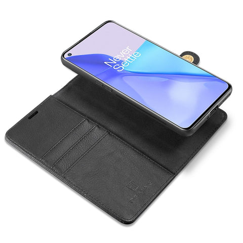 DG.MING For OnePlus 9 (EU / US Version) Protective Phone Case Detachable 2 in 1 Leather Shockproof Shell Flip Cover with Wallet