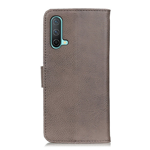 KHAZNEH Magnetic Clasp PU Leather Phone Shell Case Protector with Wallet Stand for OnePlus Nord CE 5G