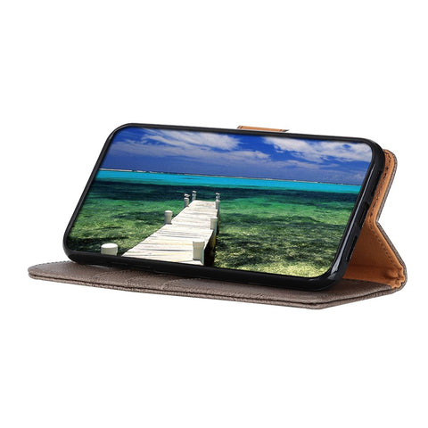 KHAZNEH Magnetic Clasp PU Leather Phone Shell Case Protector with Wallet Stand for OnePlus Nord CE 5G