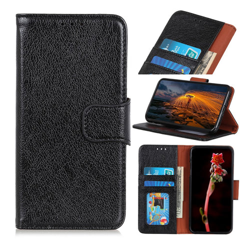 Wallet Design Full-Protection Nappa Texture Split Leather Stand Phone Cover Shell for OnePlus Nord CE 5G
