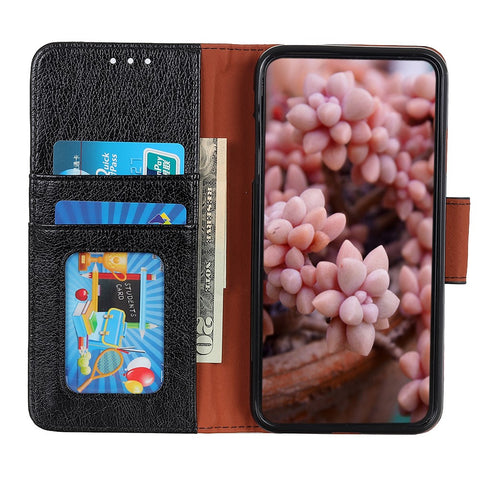 Wallet Design Full-Protection Nappa Texture Split Leather Stand Phone Cover Shell for OnePlus Nord CE 5G