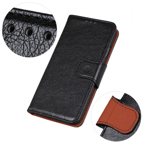 Wallet Design Full-Protection Nappa Texture Split Leather Stand Phone Cover Shell for OnePlus Nord CE 5G