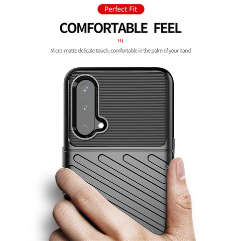 Thunder Series Diagonal Style Soft TPU Phone Back Shell for OnePlus Nord CE 5G