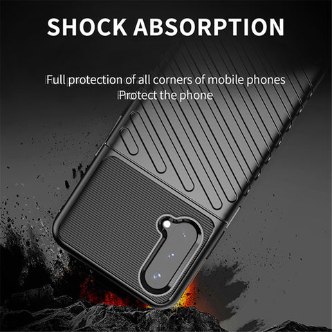Thunder Series Diagonal Style Soft TPU Phone Back Shell for OnePlus Nord CE 5G
