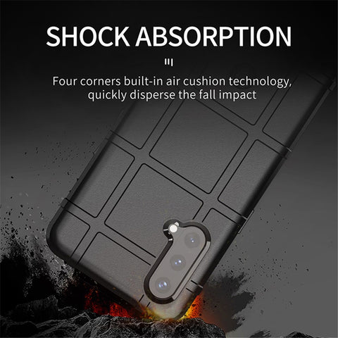 Rugged Square Grid Texture Breaking-proof TPU Protective Cover Shell for OnePlus Nord CE 5G