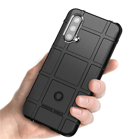Rugged Square Grid Texture Breaking-proof TPU Protective Cover Shell for OnePlus Nord CE 5G