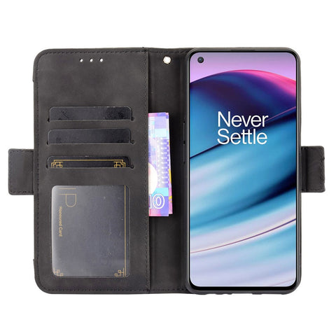 Magnetic Full Body Protection Shockproof Flip Leather Wallet Stand Protective Case with Multiple Card Slots for OnePlus Nord CE 5G
