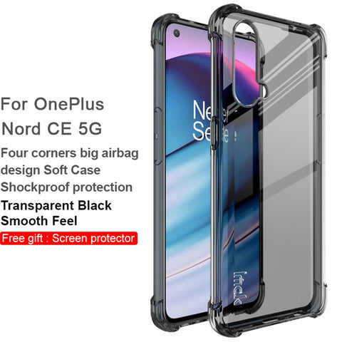 IMAK Flexible TPU Case Cover with Screen Protector for OnePlus Nord CE 5G