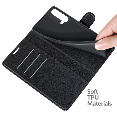 Litchi Skin Leather Wallet Protective Case Mobile Phone Cover with Stand for OnePlus Nord CE 5G