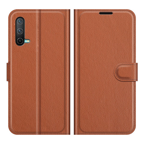Litchi Skin Leather Wallet Protective Case Mobile Phone Cover with Stand for OnePlus Nord CE 5G