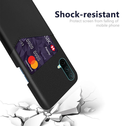 KSQ Cloth Texture Card Slot Design Hybrid Phone Case Protector for OnePlus Nord CE 5G