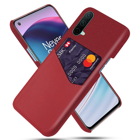 KSQ Cloth Texture Card Slot Design Hybrid Phone Case Protector for OnePlus Nord CE 5G