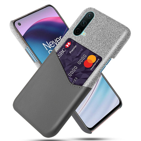KSQ Cloth Texture Card Slot Design Hybrid Phone Case Protector for OnePlus Nord CE 5G