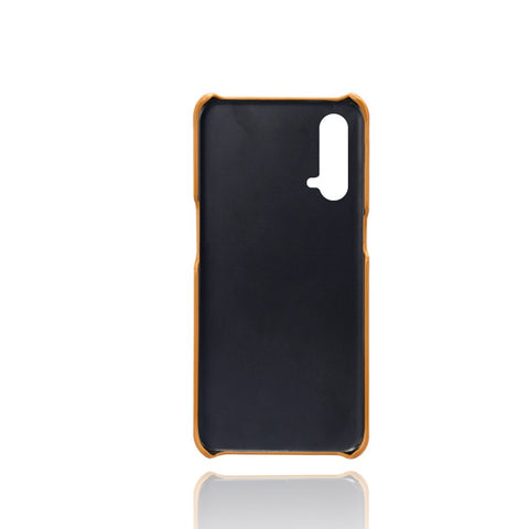 KSQ PU Leather Coated PC Cell Phone Back Case with Double Card Slots for OnePlus Nord CE 5G