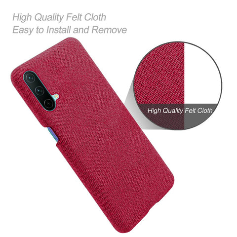 KSQ Cloth Coated Hard Plastic Phone Case Cover for OnePlus Nord CE 5G
