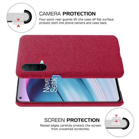 KSQ Cloth Coated Hard Plastic Phone Case Cover for OnePlus Nord CE 5G