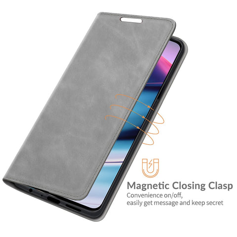Skin-touch Auto-absorbed Wallet Leather Case with Stand for OnePlus Nord CE 5G