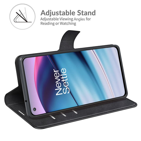 Magnetic Square Clasp Wallet Stand Leather Case Protector for OnePlus Nord CE 5G