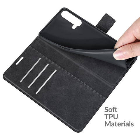 Magnetic Square Clasp Wallet Stand Leather Case Protector for OnePlus Nord CE 5G