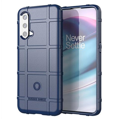 Shock-proof Rugged Square Grid Texture TPU Phone Cover Case for OnePlus Nord CE 5G