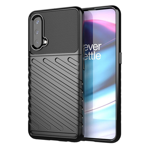 Thunder Series Twill Texture Thickened TPU Protective Cover Case for OnePlus Nord CE 5G