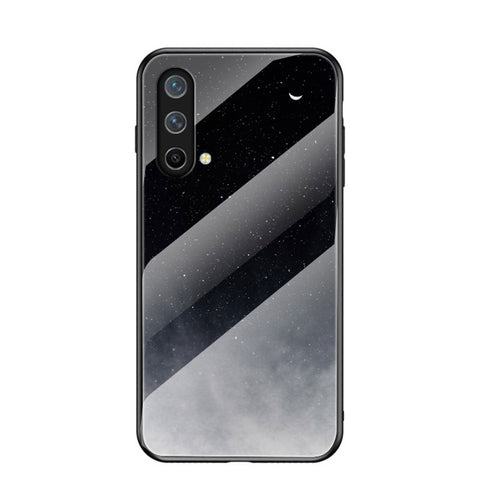 Starry Sky Pattern Well-Protected Tempered Glass Phone Hybrid Case Cover for OnePlus Nord CE 5G