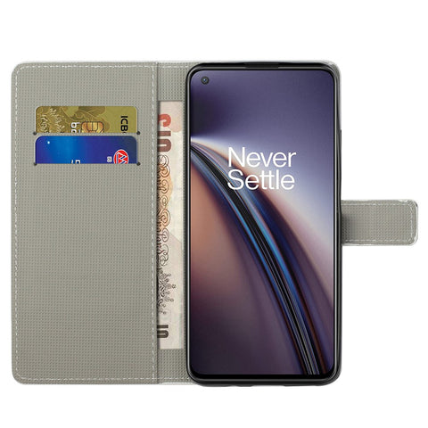 Pattern Printing Wallet Design Leather Stand Case Shell for OnePlus Nord CE 5G