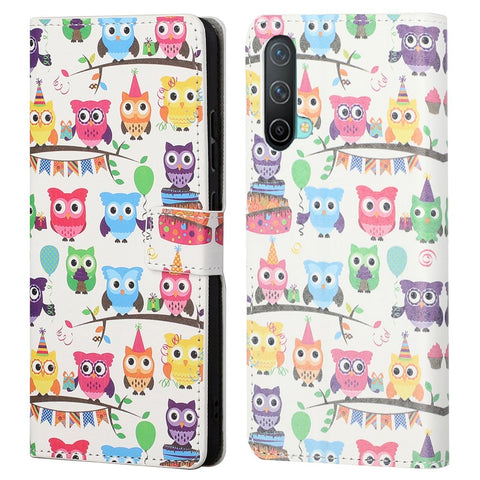 Pattern Printing Wallet Design Leather Stand Case Shell for OnePlus Nord CE 5G