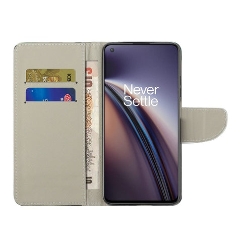 Cross Texture Pattern Printing Wallet Stand PU Leather Phone Case Cover for OnePlus Nord CE 5G