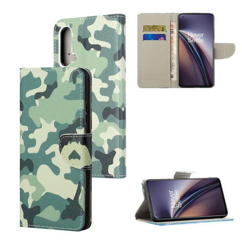 Cross Texture Pattern Printing Wallet Stand PU Leather Phone Case Cover for OnePlus Nord CE 5G