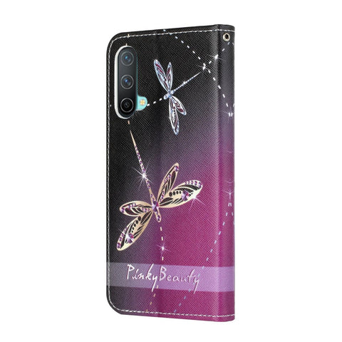 Pattern Printing Cross Texture Leather Wallet Phone Stand Case Cover for OnePlus Nord CE 5G
