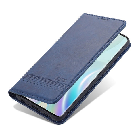 AZNS Flip Wallet Case Auto-absorbed Magnetic Leather Phone Stand Shell for OnePlus Nord CE 5G