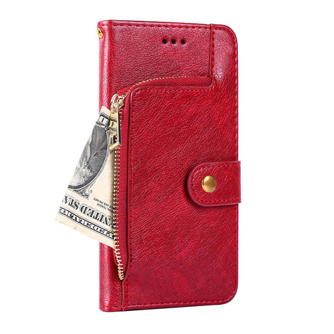 Zipper Pocket Design Full Protection Leather Wallet Phone Case for OnePlus Nord CE 5G