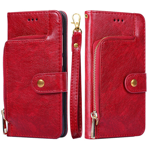 Zipper Pocket Design Full Protection Leather Wallet Phone Case for OnePlus Nord CE 5G
