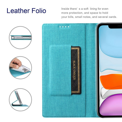 VILI DMX Series PU Leather Card Holder Folio Flip Stand Magnetic Phone Cover for OnePlus Nord CE 5G