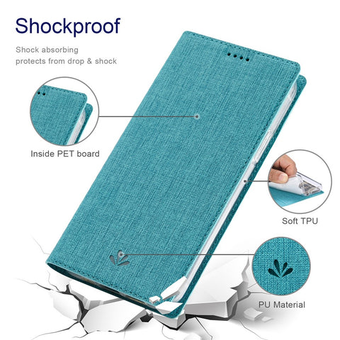 VILI DMX Series PU Leather Card Holder Folio Flip Stand Magnetic Phone Cover for OnePlus Nord CE 5G