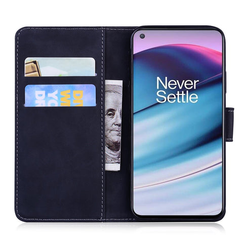 Solid Color Wallet Stand Leather Flip Cover Phone Case Shell for OnePlus Nord CE 5G