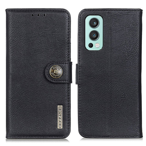 KHAZNEH Leather Wallet Stand Phone Shell Case for OnePlus Nord 2 5G Cell Phone Accessory