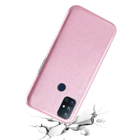 KSQ Slim Retro Crazy Horse Pattern PU Leather Coated PC Shockproof Phone Case for OnePlus Nord N10 5G