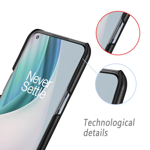 KSQ Slim Retro Crazy Horse Pattern PU Leather Coated PC Shockproof Phone Case for OnePlus Nord N10 5G