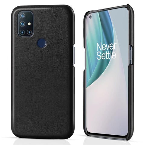 KSQ Slim Retro Crazy Horse Pattern PU Leather Coated PC Shockproof Phone Case for OnePlus Nord N10 5G