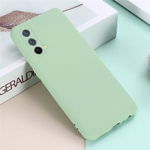 Soft Liquid Silicone Slim Lightweight Shockproof Protective Case with Strap for OnePlus Nord CE 5G