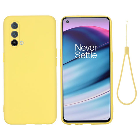 Soft Liquid Silicone Slim Lightweight Shockproof Protective Case with Strap for OnePlus Nord CE 5G