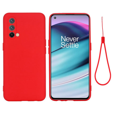 Soft Liquid Silicone Slim Lightweight Shockproof Protective Case with Strap for OnePlus Nord CE 5G