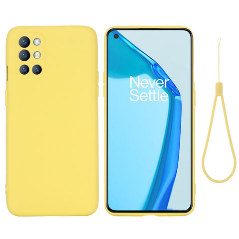Liquid Silicone Full Body Protection Shockproof Cover with Strap for OnePlus 9R