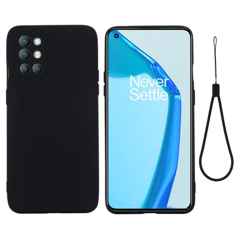 Liquid Silicone Full Body Protection Shockproof Cover with Strap for OnePlus 9R