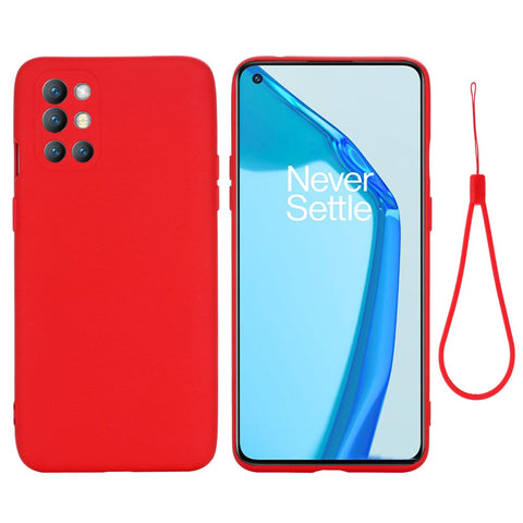 Liquid Silicone Full Body Protection Shockproof Cover with Strap for OnePlus 9R