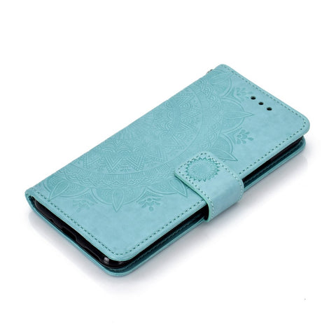 Imprinted Mandala Pattern PU Leather Wallet Stand Case with Strap for OnePlus Nord CE 5G