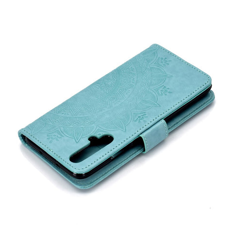 Imprinted Mandala Pattern PU Leather Wallet Stand Case with Strap for OnePlus Nord CE 5G